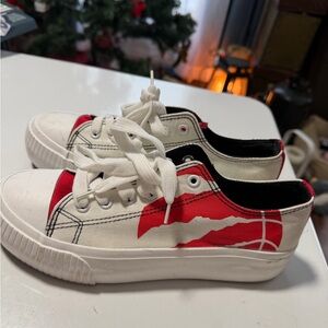 Toronto Raptors FOCO Canvas Sneakers Low Top White - Women’s 8